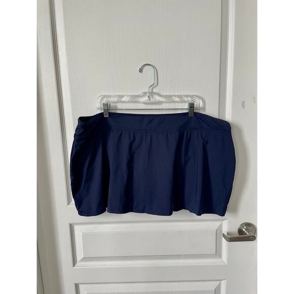Anne Cole Classic Skirt Swim Bottom Navy Blue Size 22W New - Picture 3 of 7